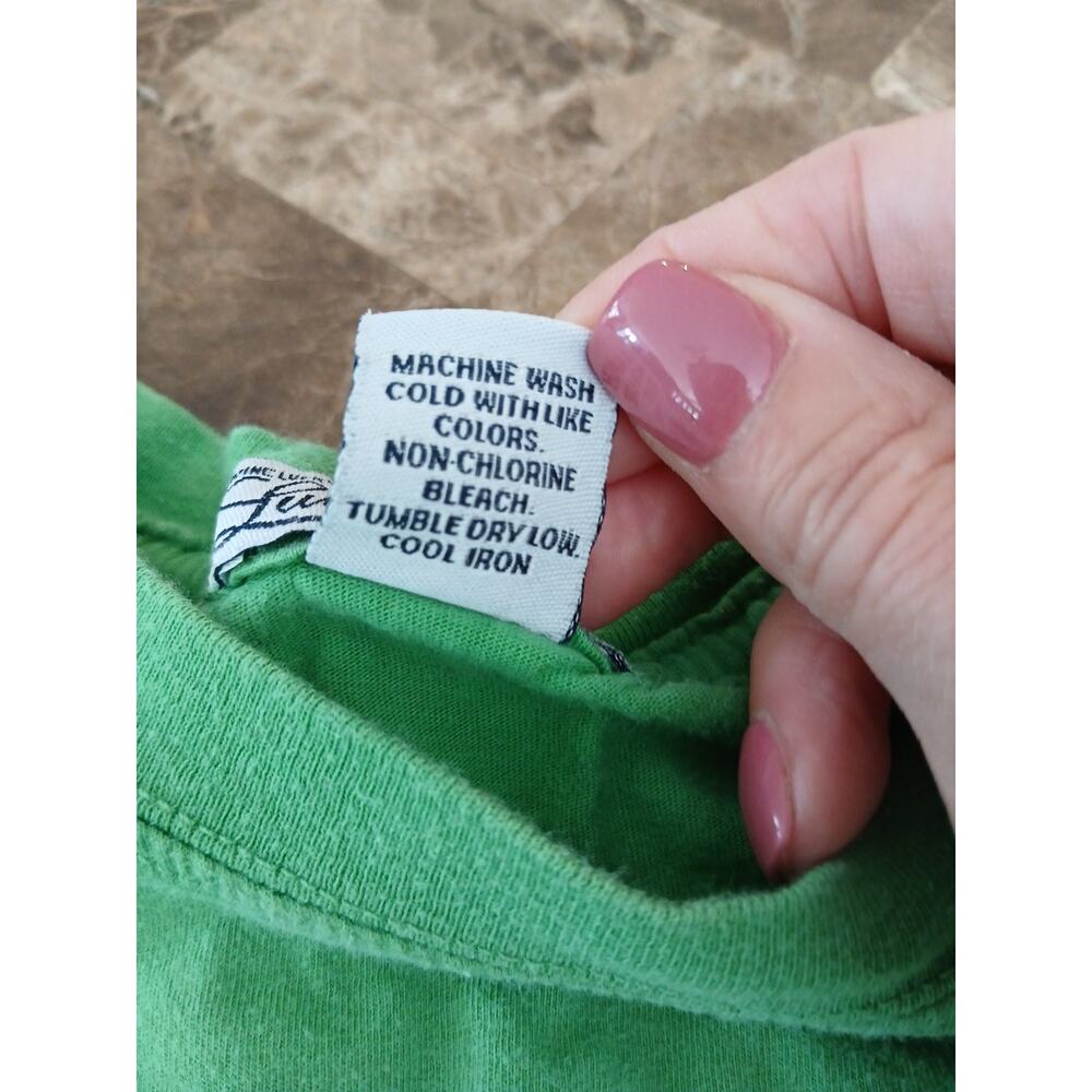 Vintage Y2k Lucky Brand Green T Shirt Womens Fitted Babydoll Size Medium - Picture 4 of 5